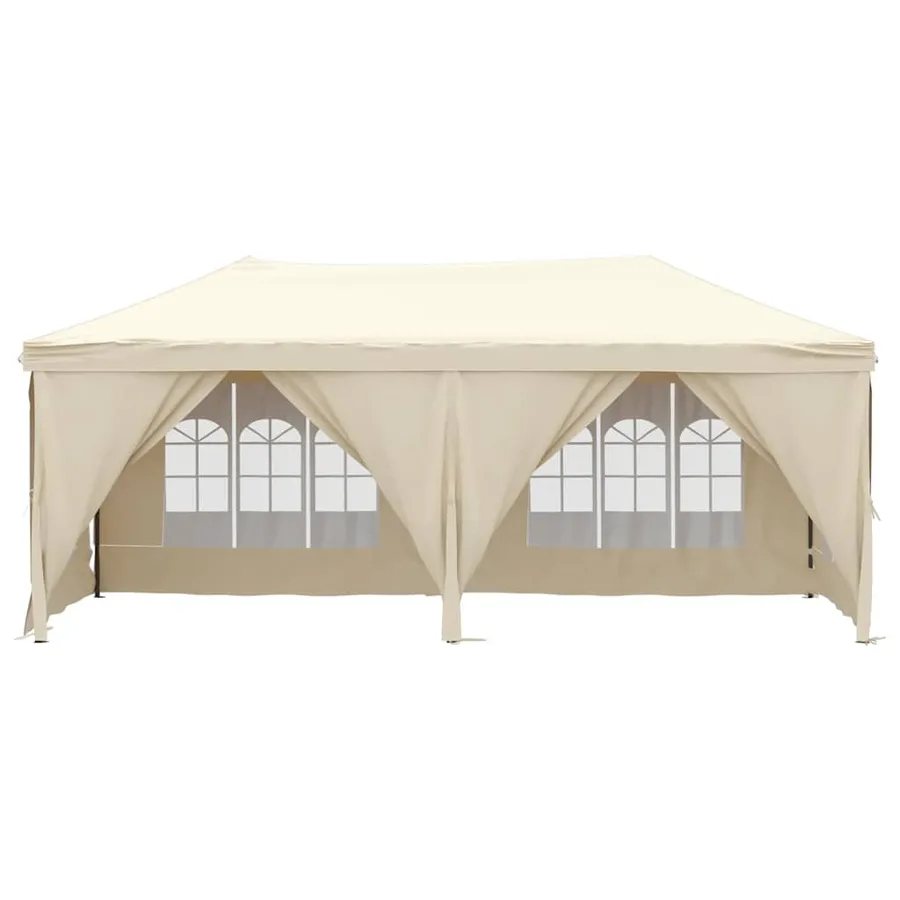 Tente de réception pliable avec parois Crème 3x6 m - 3