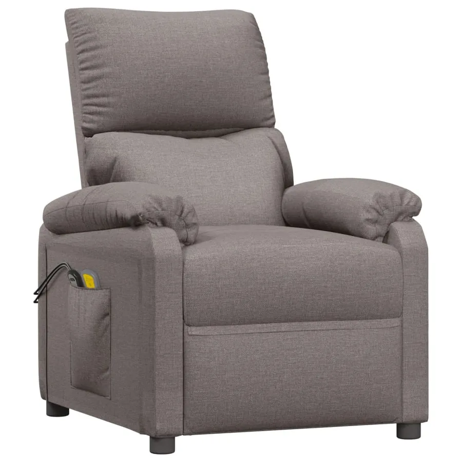 Fauteuil électrique de massage Taupe Tissu - 3