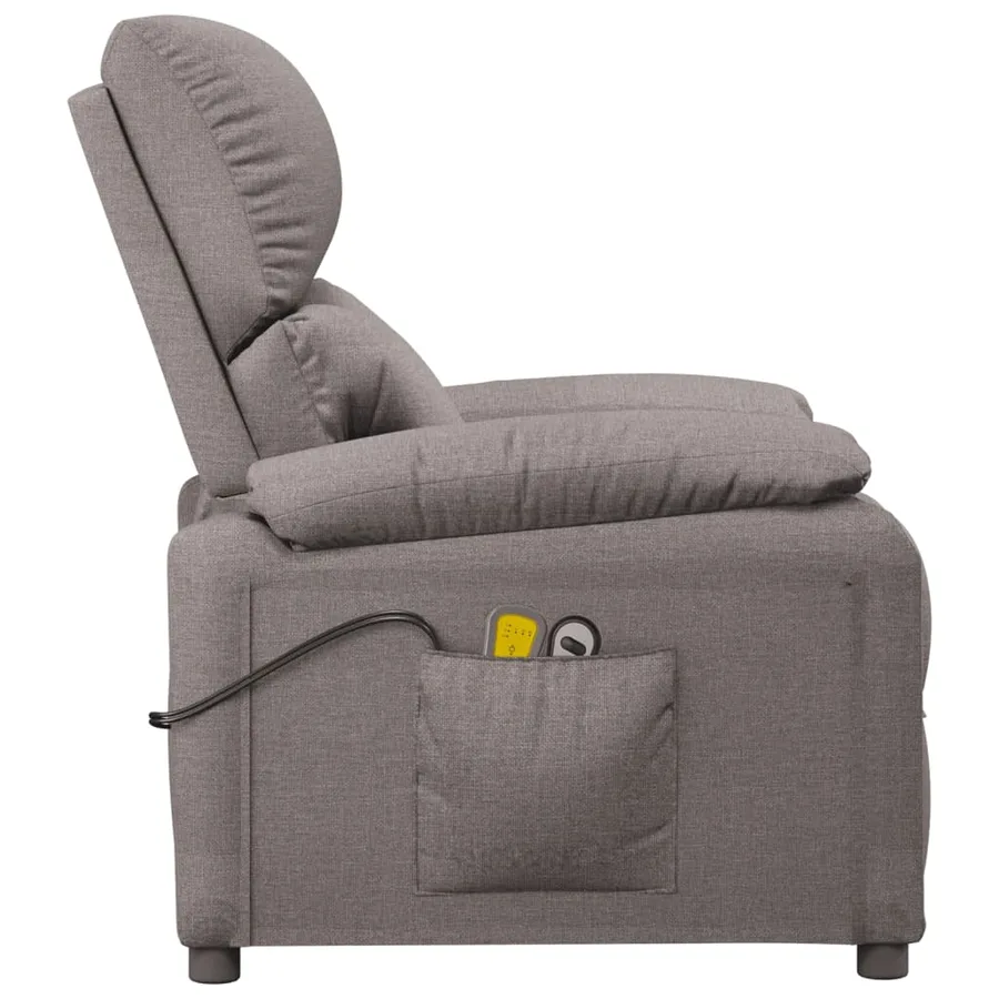 Fauteuil électrique de massage Taupe Tissu - 5