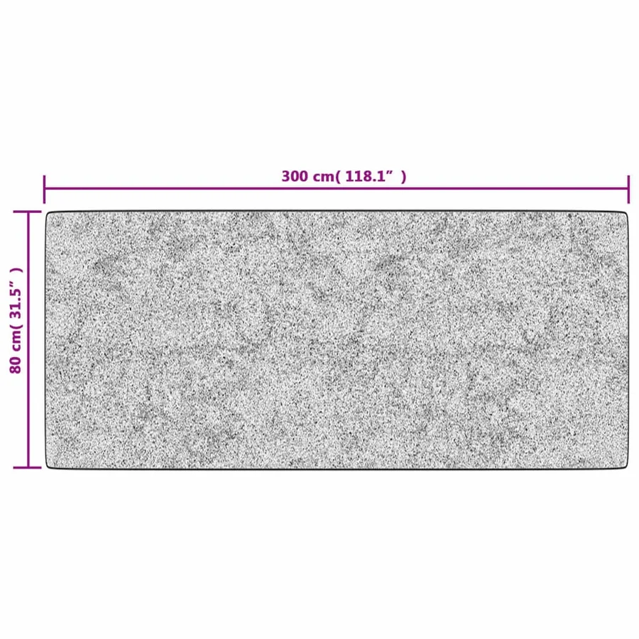 Tapis lavable 80x300 cm Noir et blanc - 5