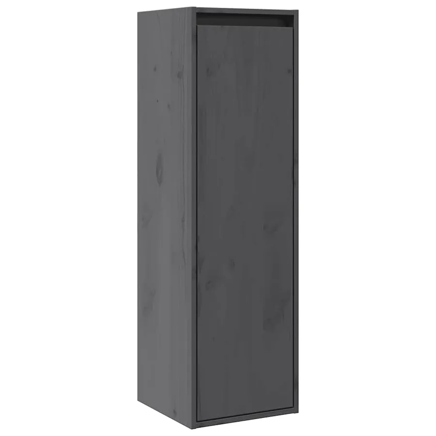 Armoires murales 2 pcs Gris 30x30x100 cm Bois de pin massif - 7