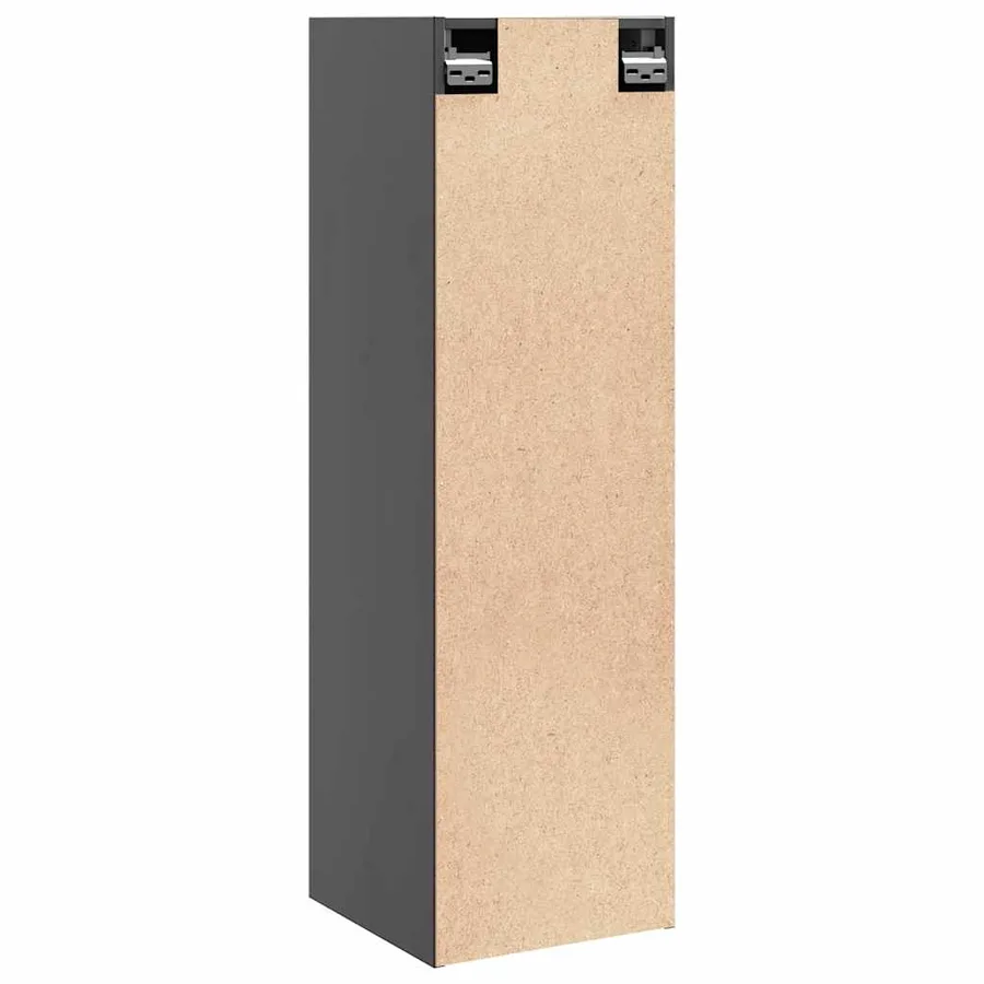 Armoires murales 2 pcs Gris 30x30x100 cm Bois de pin massif - 9