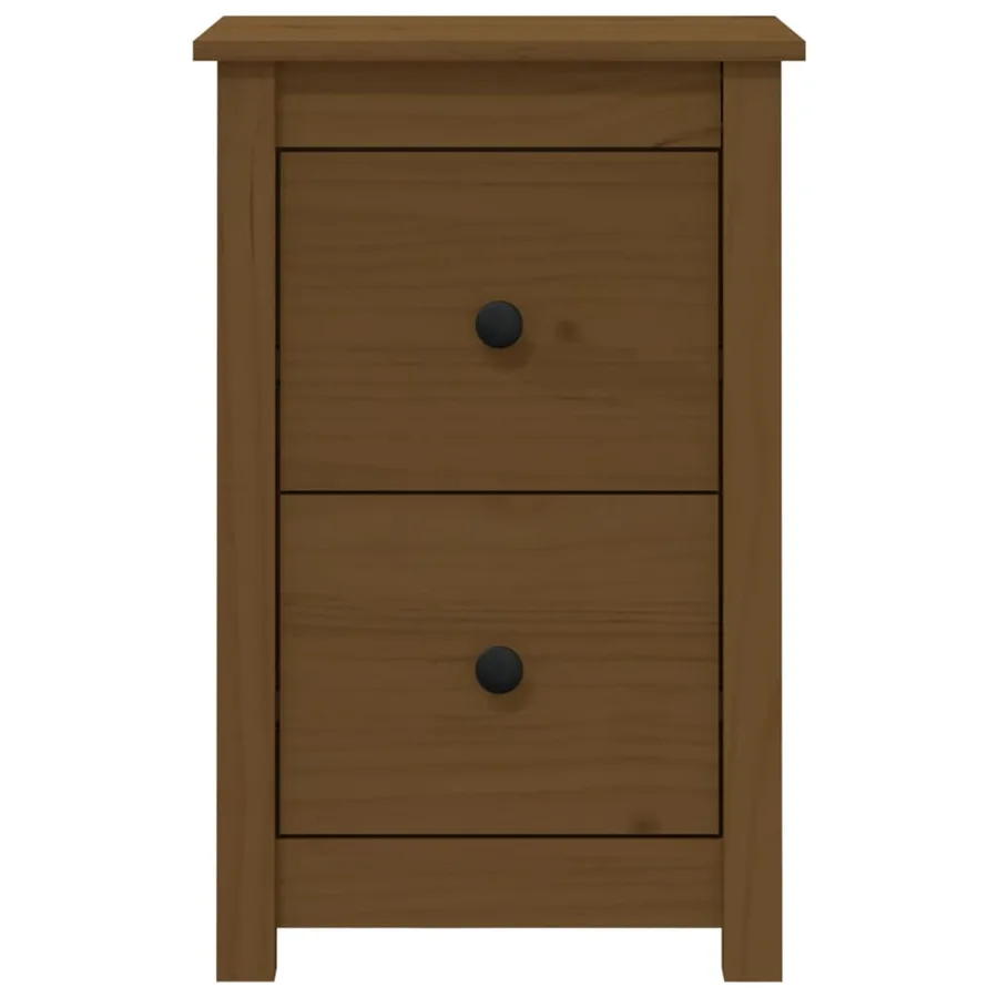 Tables de chevet 2 pcs Marron miel 40x35x61,5 cm Pin solide - 3