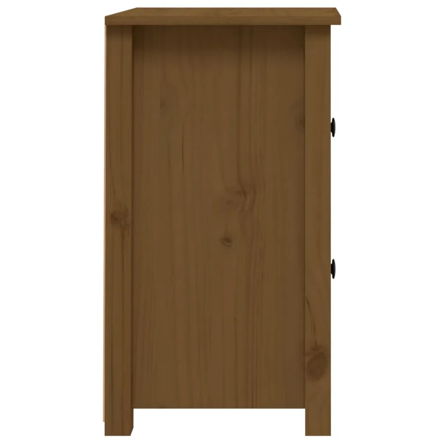 Tables de chevet 2 pcs Marron miel 40x35x61,5 cm Pin solide - 5