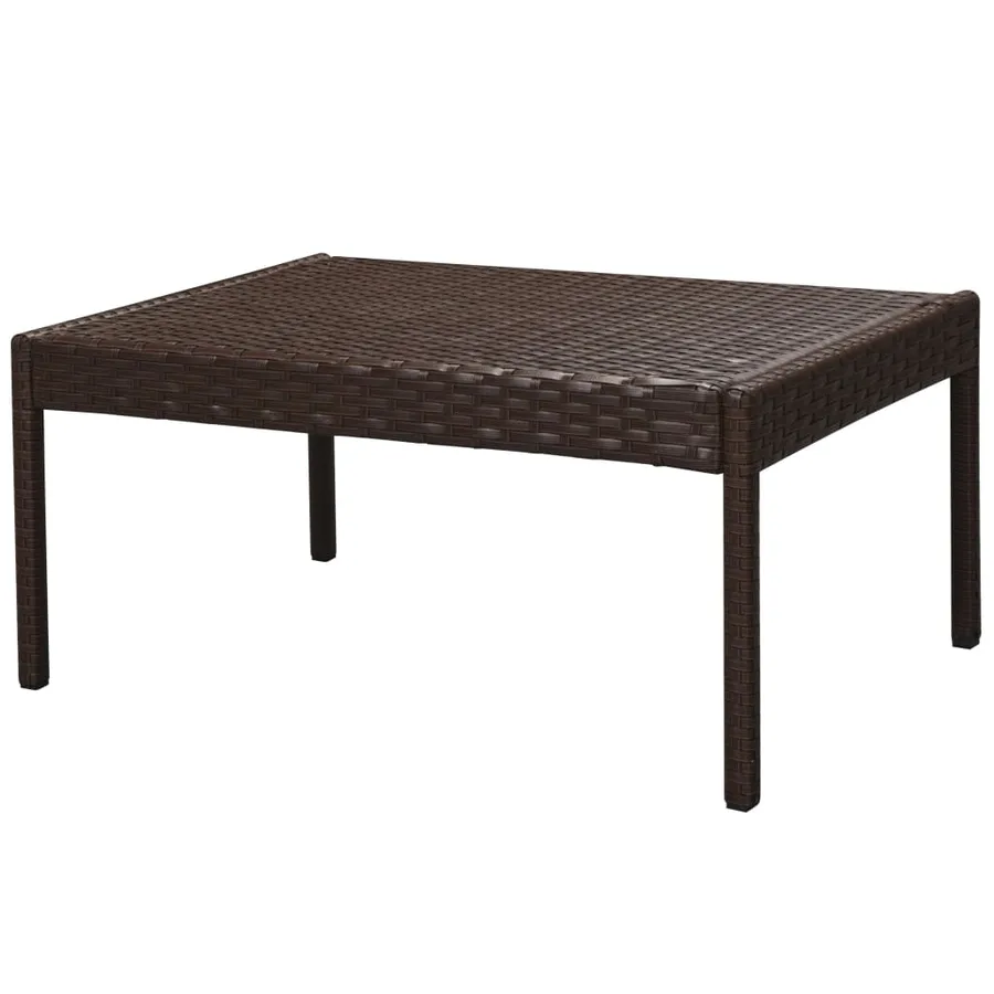 Salon de jardin 6 pcs avec coussins Résine tressée Marron - 6