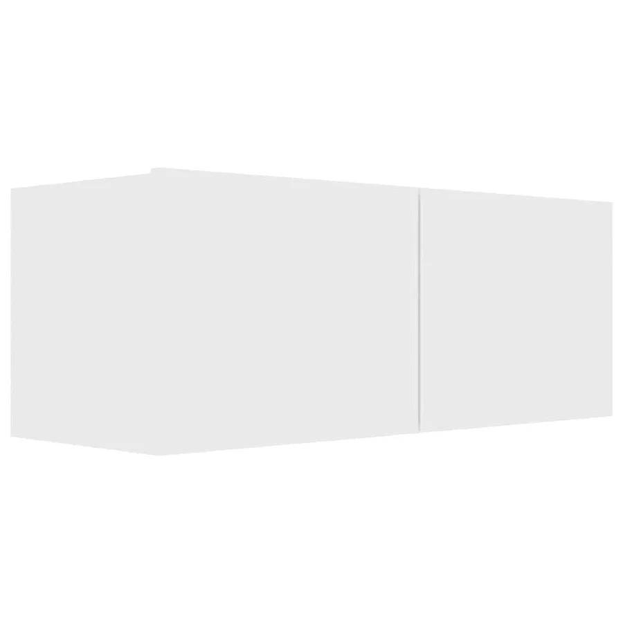Ensemble de meubles TV 4 pcs Blanc Bois d'ingénierie - 4