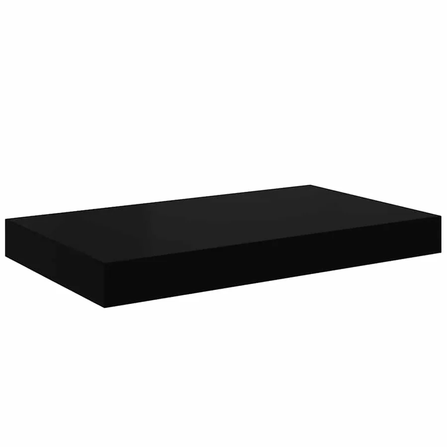 Étagère murale flottante Noir brillant 40x23,5x3,8 cm MDF - 2