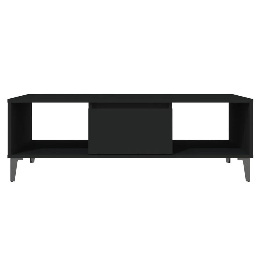 Table basse noir 103,5x60x35 cm bois d'ingénierie - 5