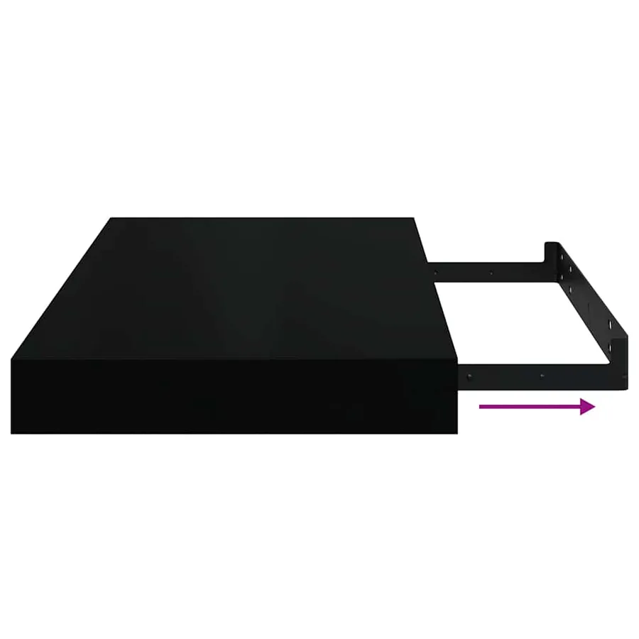 Étagères murales flottantes 2 pcs noir 40x23,5x3,8 cm MDF - 11