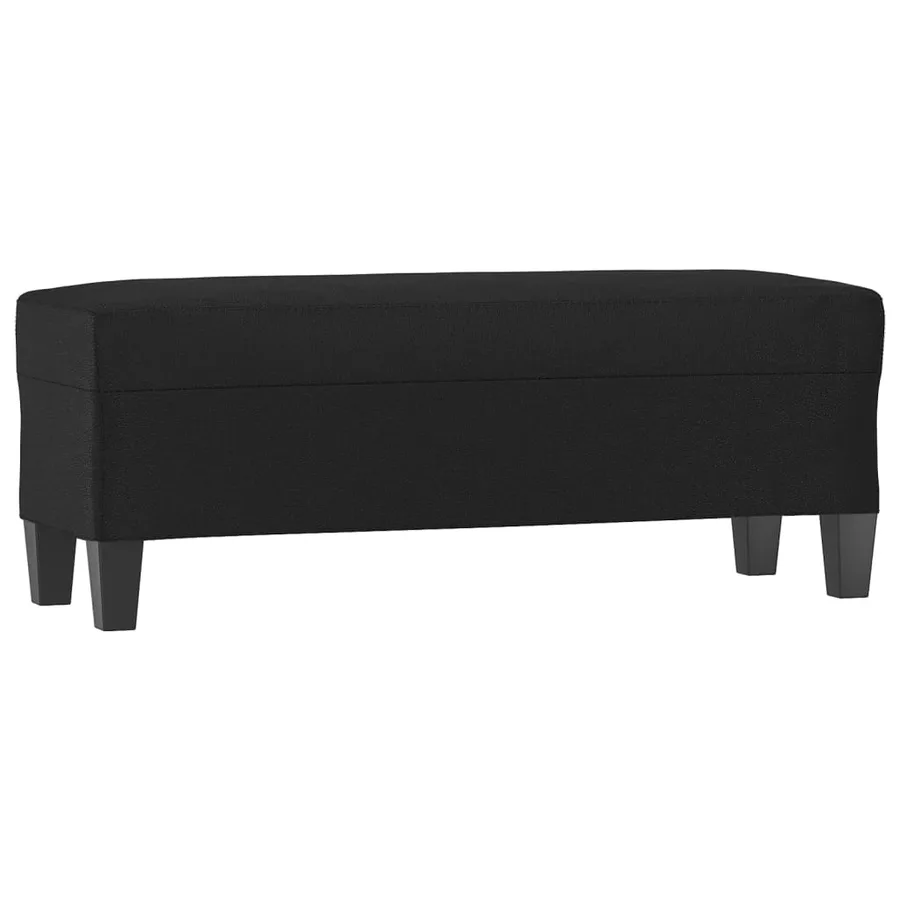 Banc Noir 100x35x41 cm Similicuir - 2