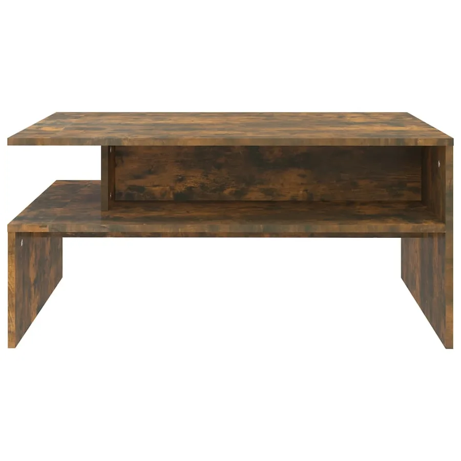 Table basse Chêne fumé 90x60x42,5 cm Bois d'ingénierie - 3