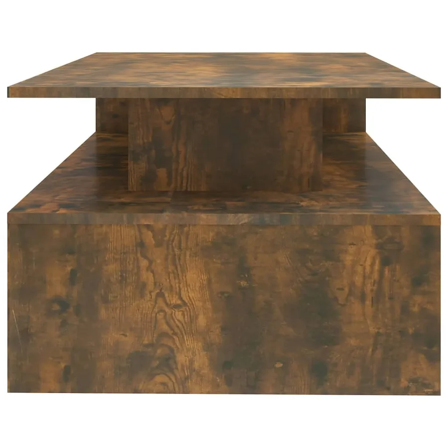 Table basse Chêne fumé 90x60x42,5 cm Bois d'ingénierie - 4