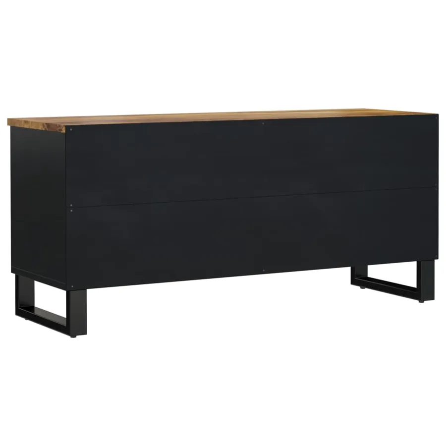 Meuble TV 100x33x46 cm bois de manguier et d'ingénierie - 5
