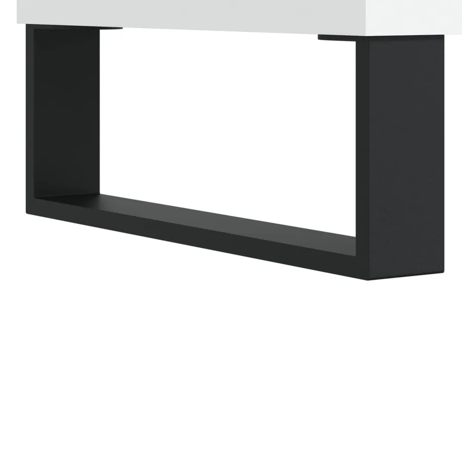 Armoire à disques blanc 100x38x48 cm bois d'ingénierie - 7
