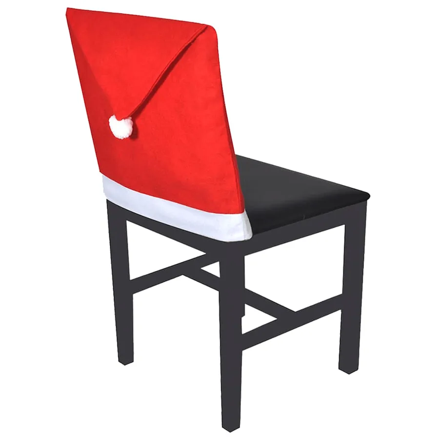 Housses de dossier de chaise 6 pcs Bonnet de Père Noël - 2