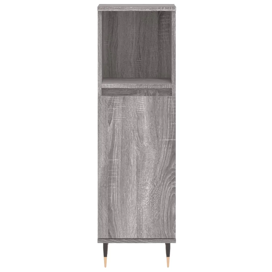 Ensemble d'armoires de salle de bain 3 pcs sonoma gris - 6