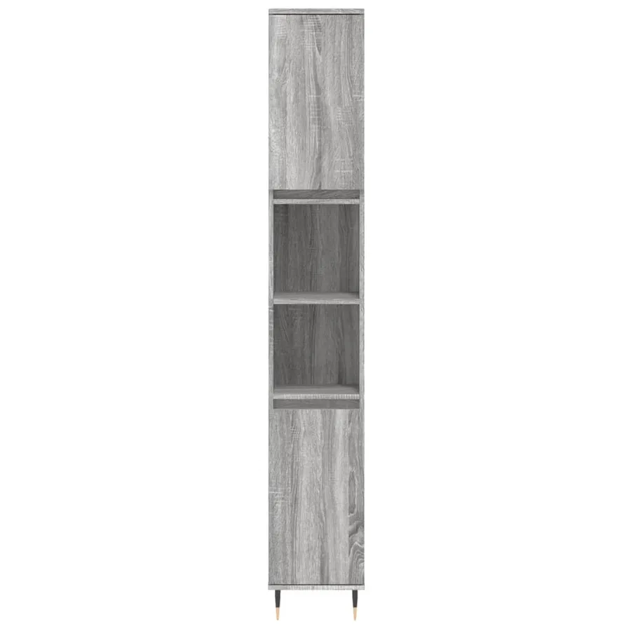Ensemble d'armoires de salle de bain 3 pcs sonoma gris - 8
