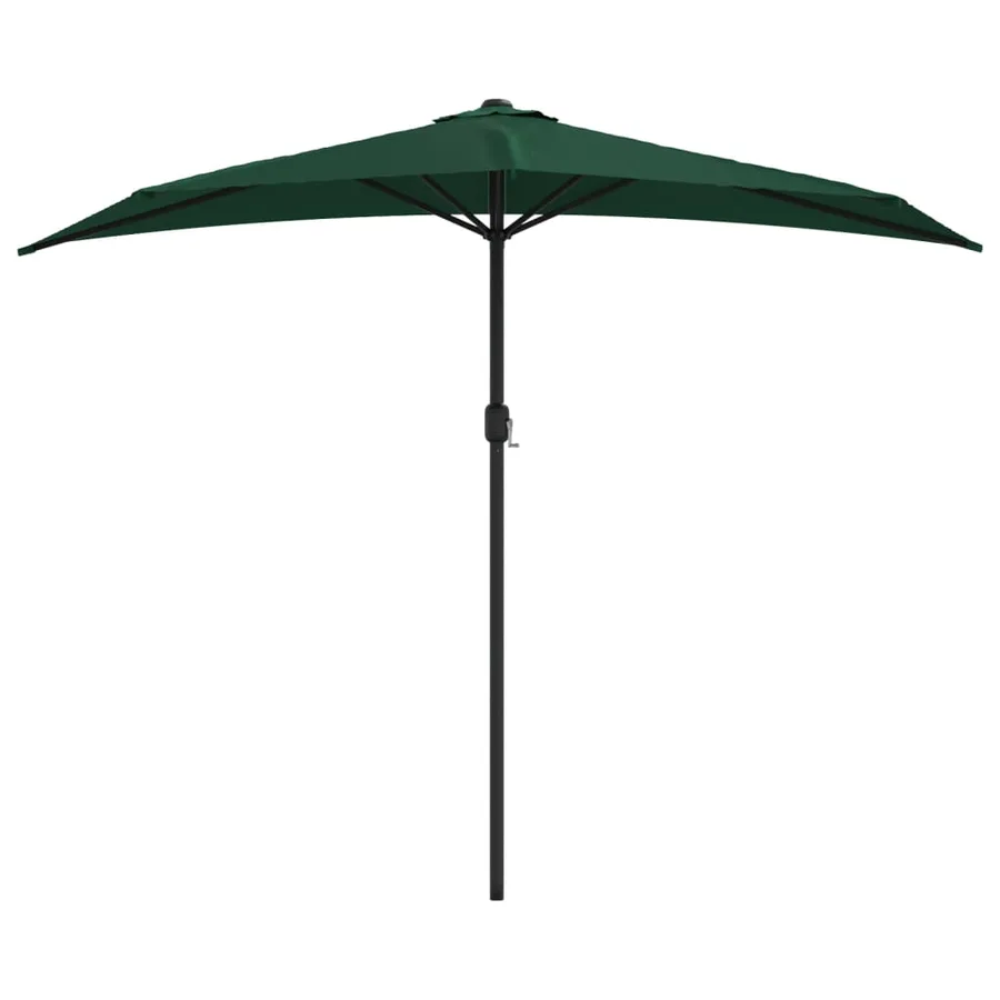 Parasol de balcon avec mât en aluminium Vert 270x144 cm Demi - 3
