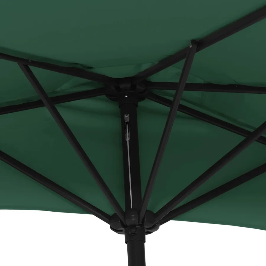 Parasol de balcon avec mât en aluminium Vert 270x144 cm Demi - 6