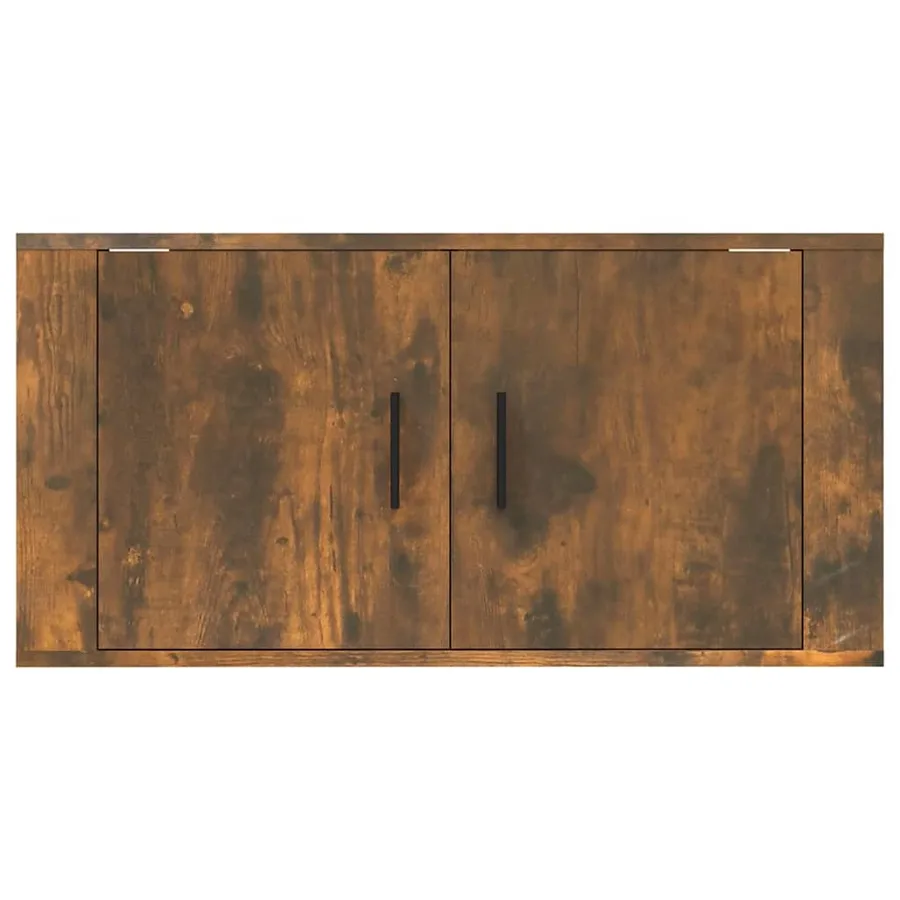 Meuble TV mural Chêne fumé 80x34,5x40 cm - 4