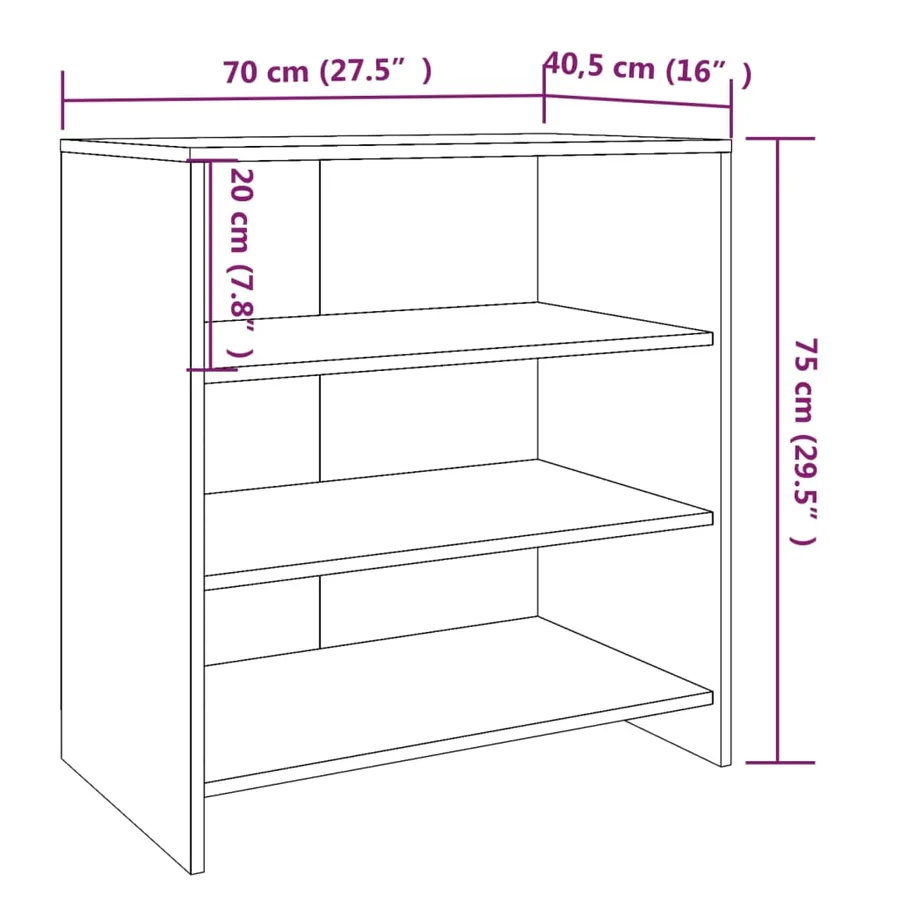 Buffets 2 pcs Gris béton Bois d'ingénierie - 7