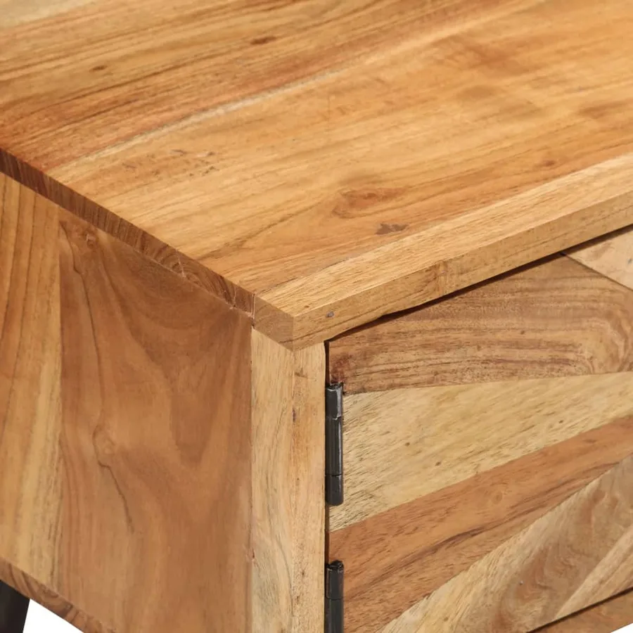 Meuble TV 145x35x35 cm Bois d'acacia massif - 6