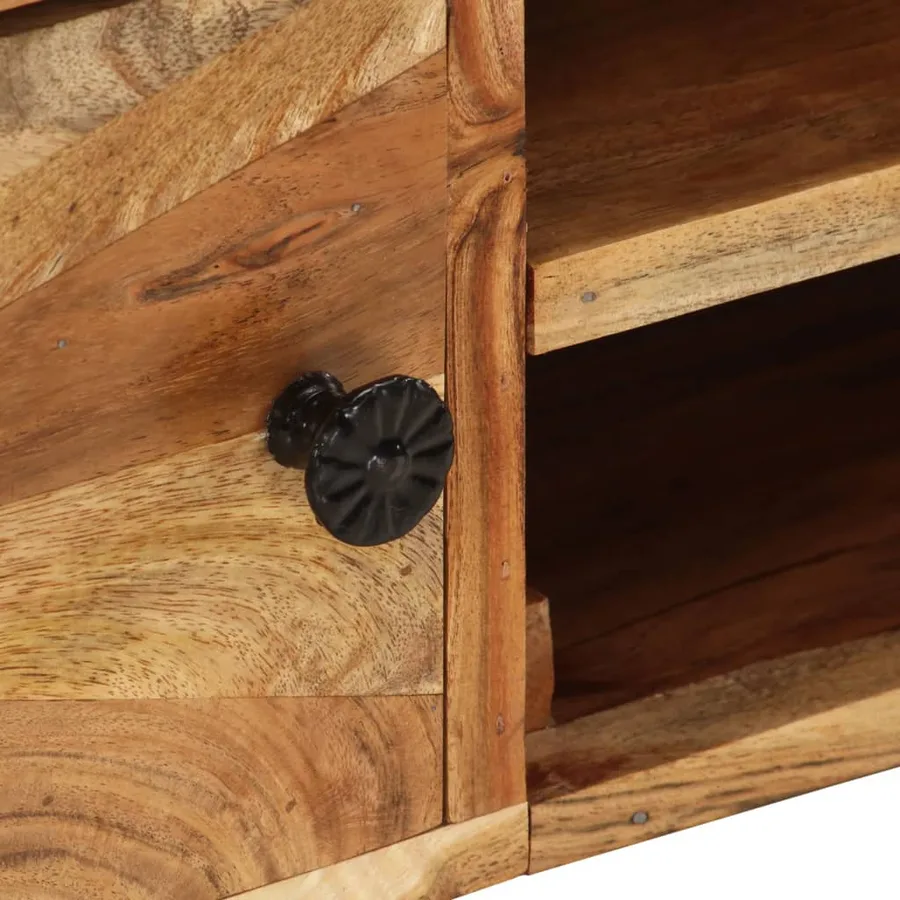 Meuble TV 145x35x35 cm Bois d'acacia massif - 7
