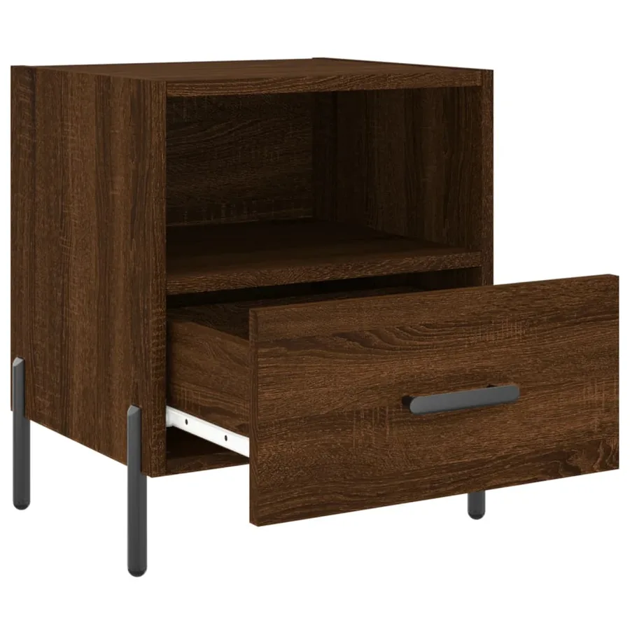 Tables de chevet 2 pcs chêne marron 40x35x47,5 cm - 5