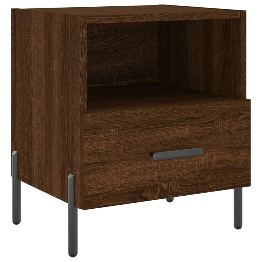 Tables de chevet 2 pcs chêne marron 40x35x47,5 cm - 6