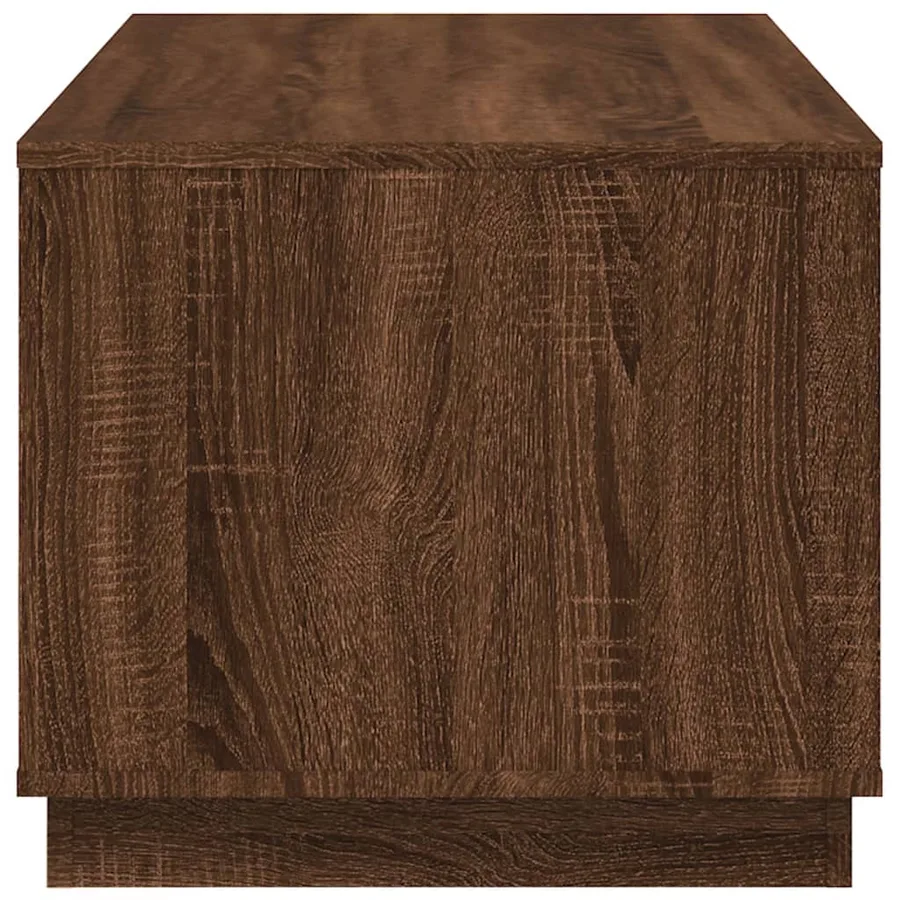 Table basse chêne marron 102x50x44 cm bois d'ingénierie - 8