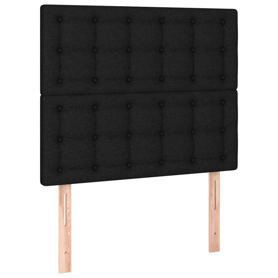 Tête de lit Noir 90x5x118/128 cm Tissu - 2