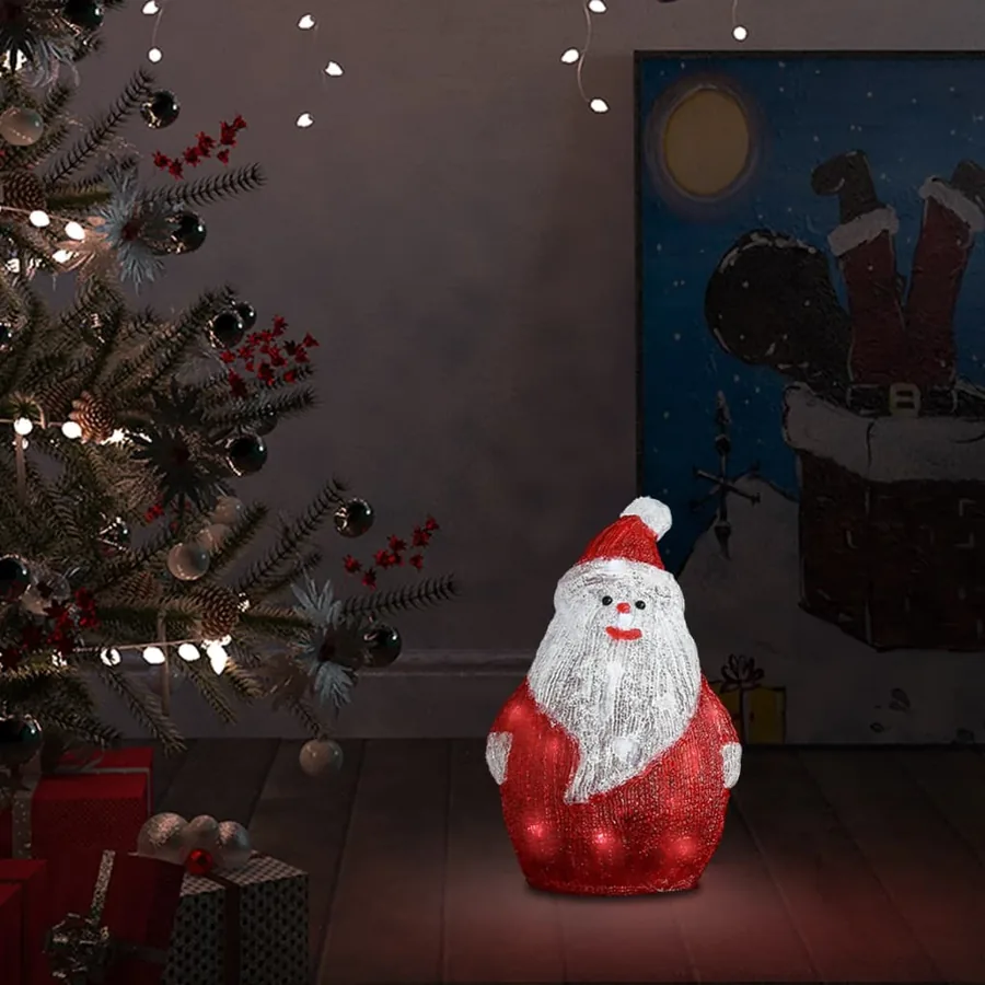 Silhouette de Père Noël LED Acrylique Intérieur/extérieur 28 cm