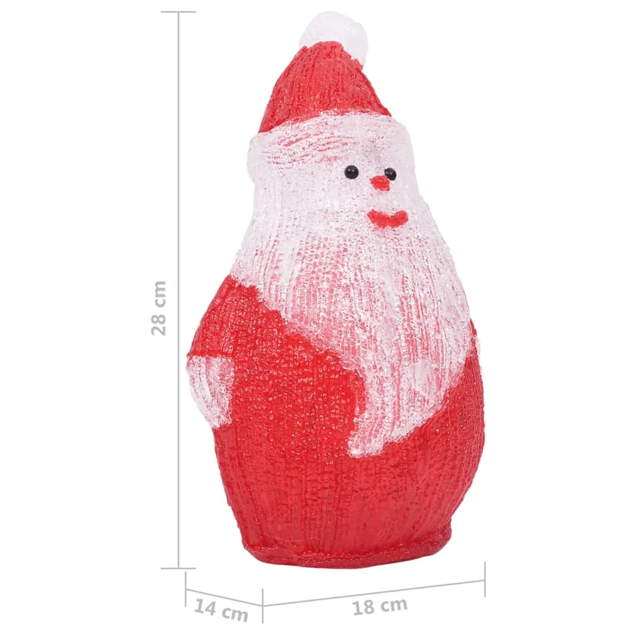 Silhouette de Père Noël LED Acrylique Intérieur/extérieur 28 cm - 9