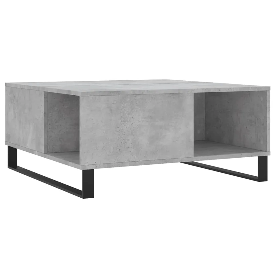 Table basse gris béton 80x80x36,5 cm bois d'ingénierie - 6