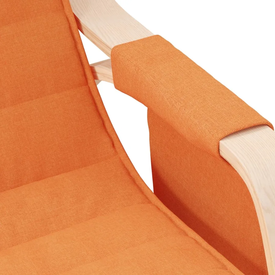 Chaise à bascule Jaune foncé Tissu - 6