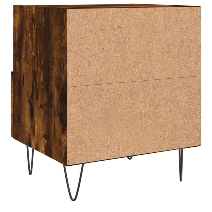 Tables de chevet 2pcs chêne fumé 40x35x47,5cm bois d’ingénierie - 9