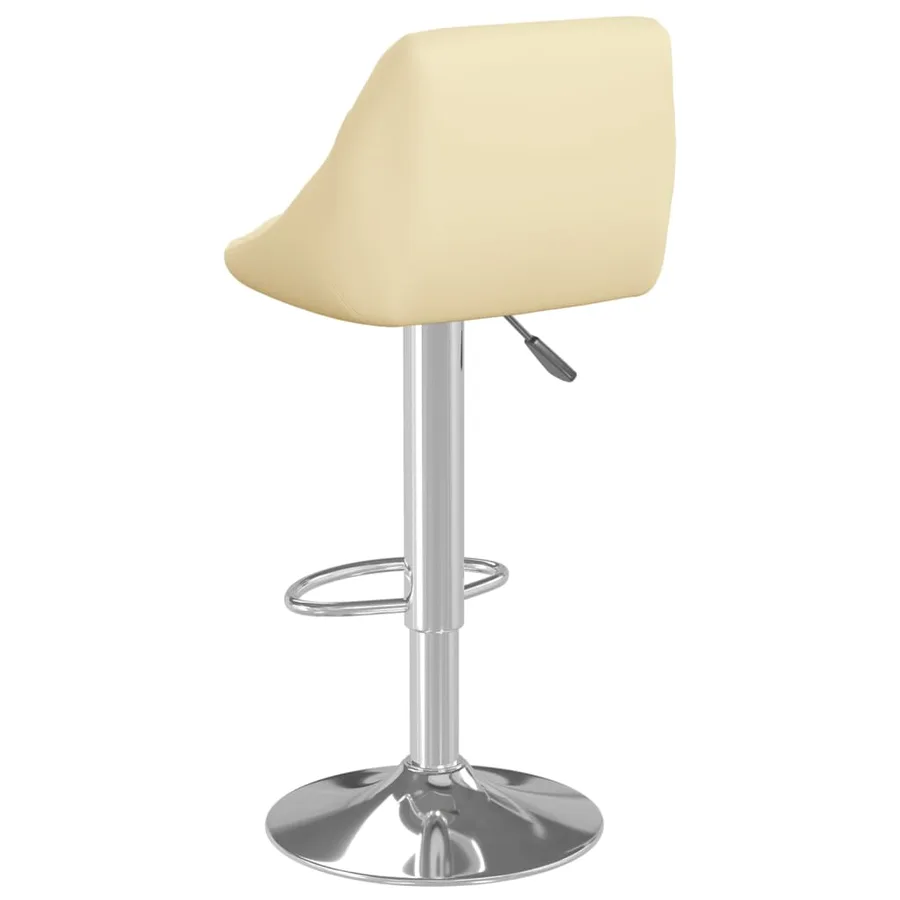 Tabourets de bar lot de 2 crème similicuir - 5