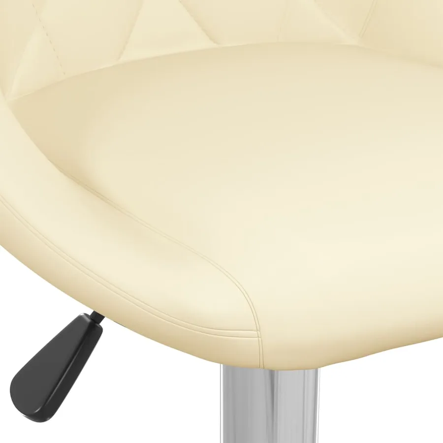 Tabourets de bar lot de 2 crème similicuir - 7