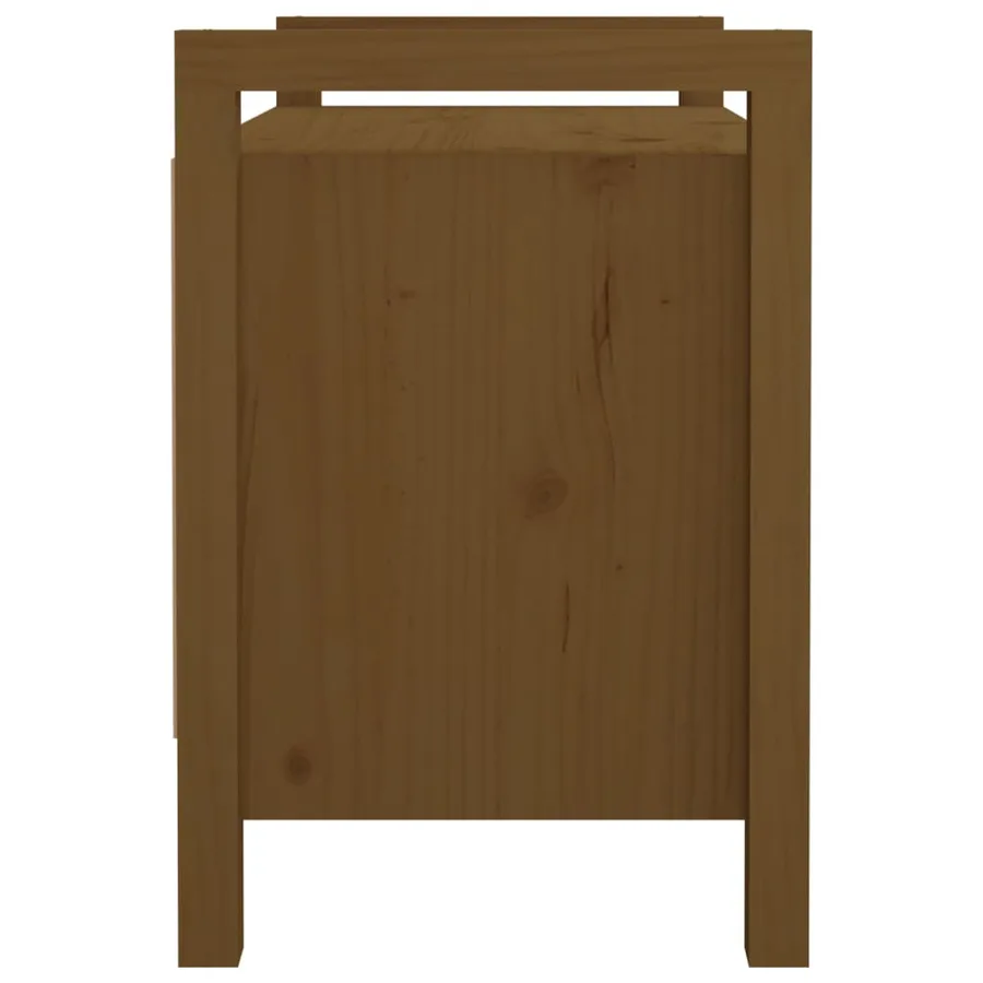 Banc d'entrée Marron miel 80x40x60 cm Bois de pin massif - 5