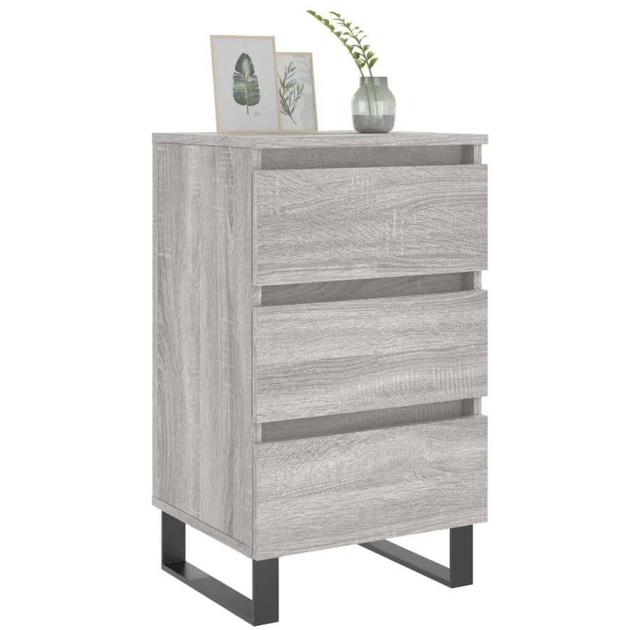 Tables de chevet 2 pcs sonoma gris 40x35x69 cm bois ingénierie - 3