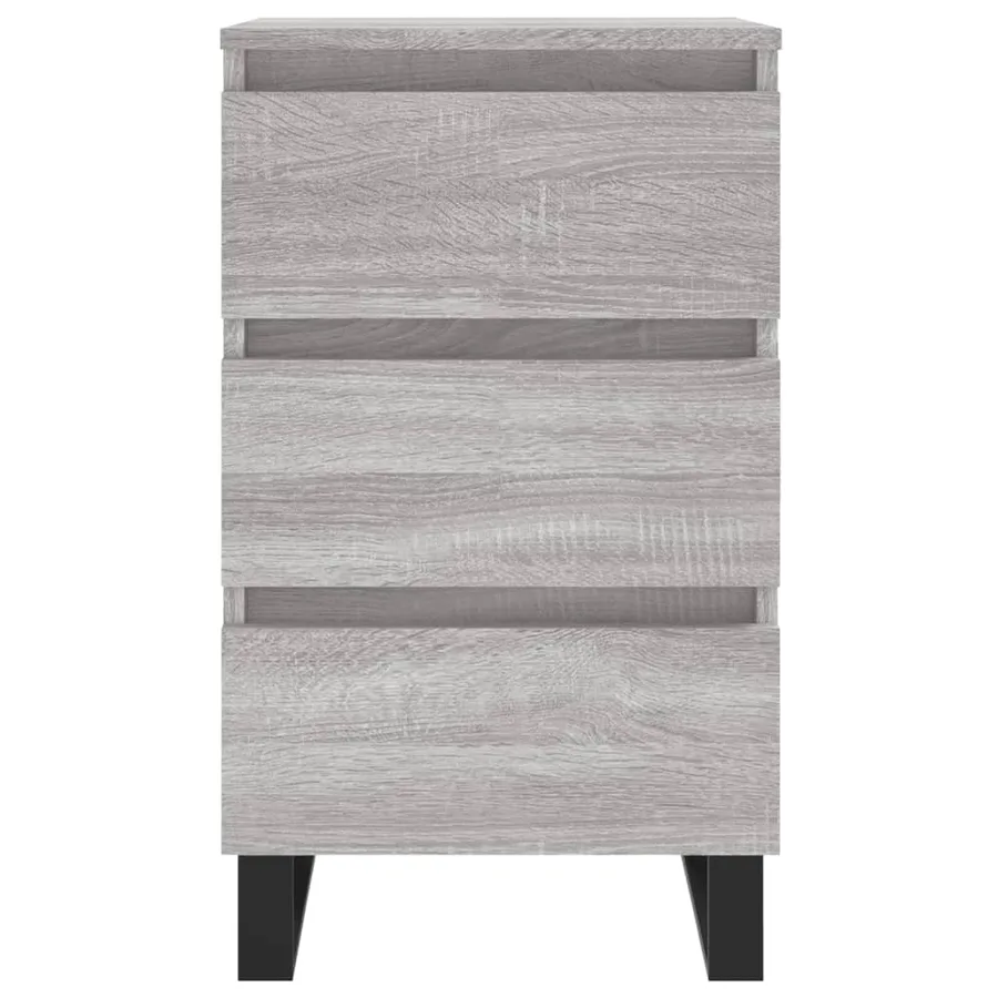 Tables de chevet 2 pcs sonoma gris 40x35x69 cm bois ingénierie - 5