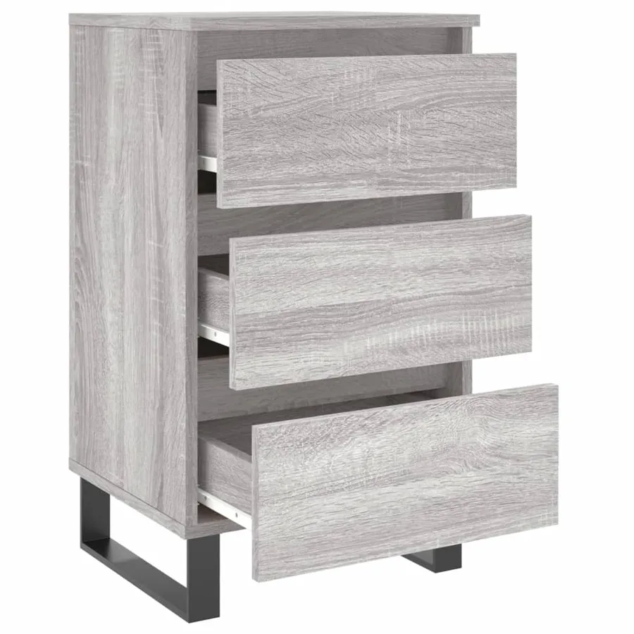 Tables de chevet 2 pcs sonoma gris 40x35x69 cm bois ingénierie - 6