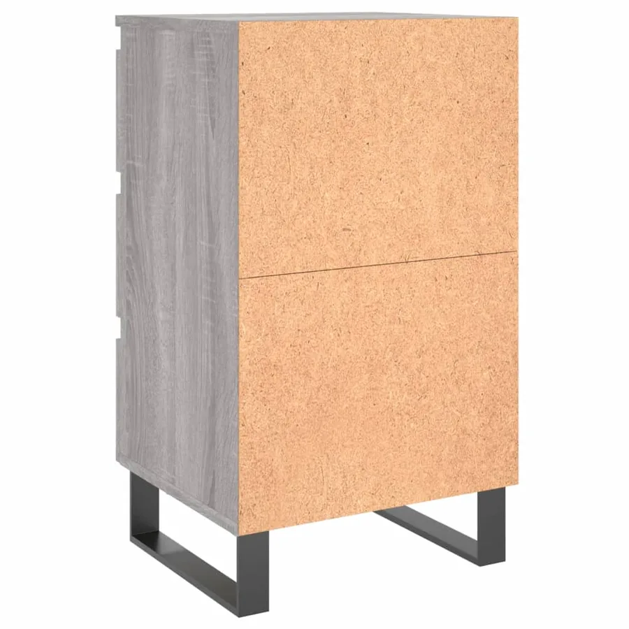 Tables de chevet 2 pcs sonoma gris 40x35x69 cm bois ingénierie - 8