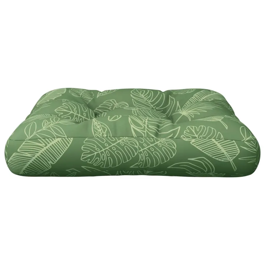 Coussin de palette motif de feuilles 60x60x12 cm tissu - 5