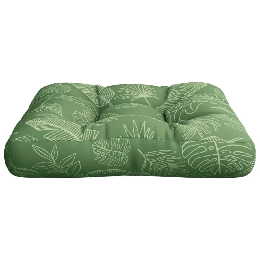 Coussin de palette motif de feuilles 60x60x12 cm tissu - 6