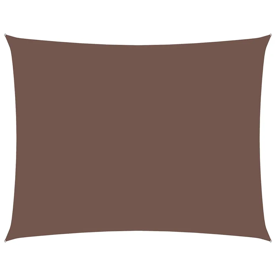 Voile de parasol tissu oxford rectangulaire 4x6 m marron - 2