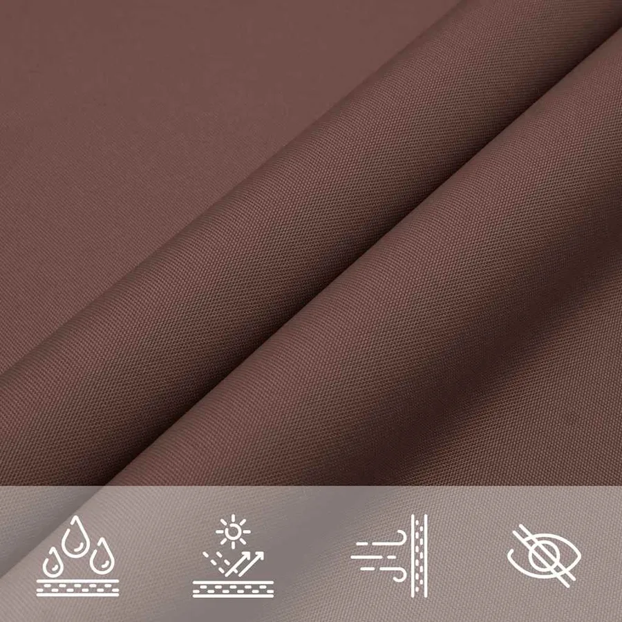 Voile de parasol tissu oxford rectangulaire 4x6 m marron - 7