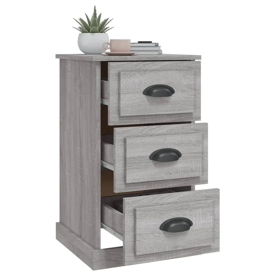 Table de chevet sonoma gris 39x39x67 cm bois d'ingénierie - 5
