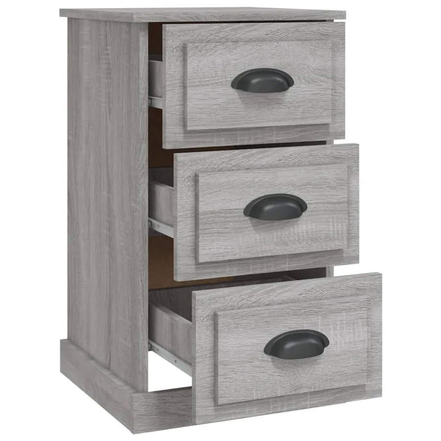 Table de chevet sonoma gris 39x39x67 cm bois d'ingénierie - 6