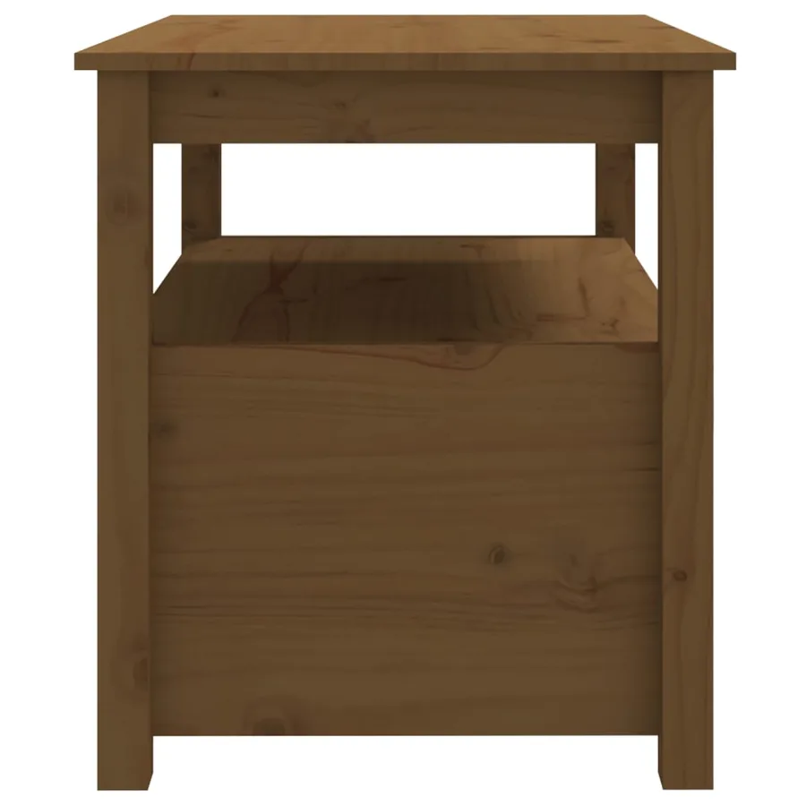 Table basse Marron miel 71x49x55 cm Bois massif de pin - 9